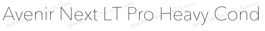 Avenir Next LT Pro Heavy Cond Itali字体转换